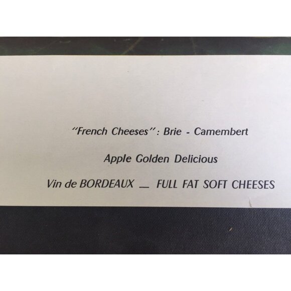 Vintage 1970’s Wine & Cheese Poster Art Pomme De France Haut Medoc Wine Camembet - Picture 7 of 7